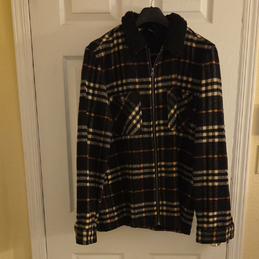 Wesc Black and Brown Plaid Shirt Jacket